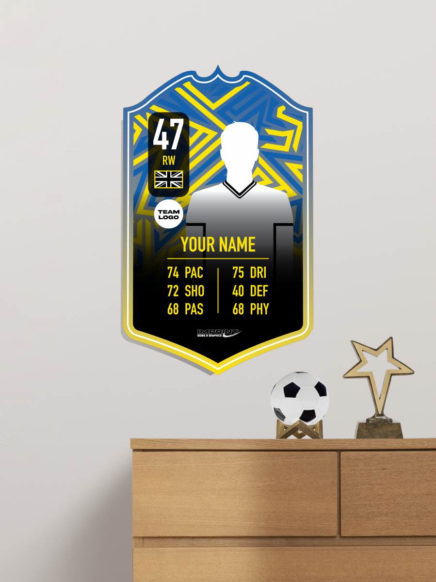 Yellow/ Blue Fifa Card Imprint Norwich