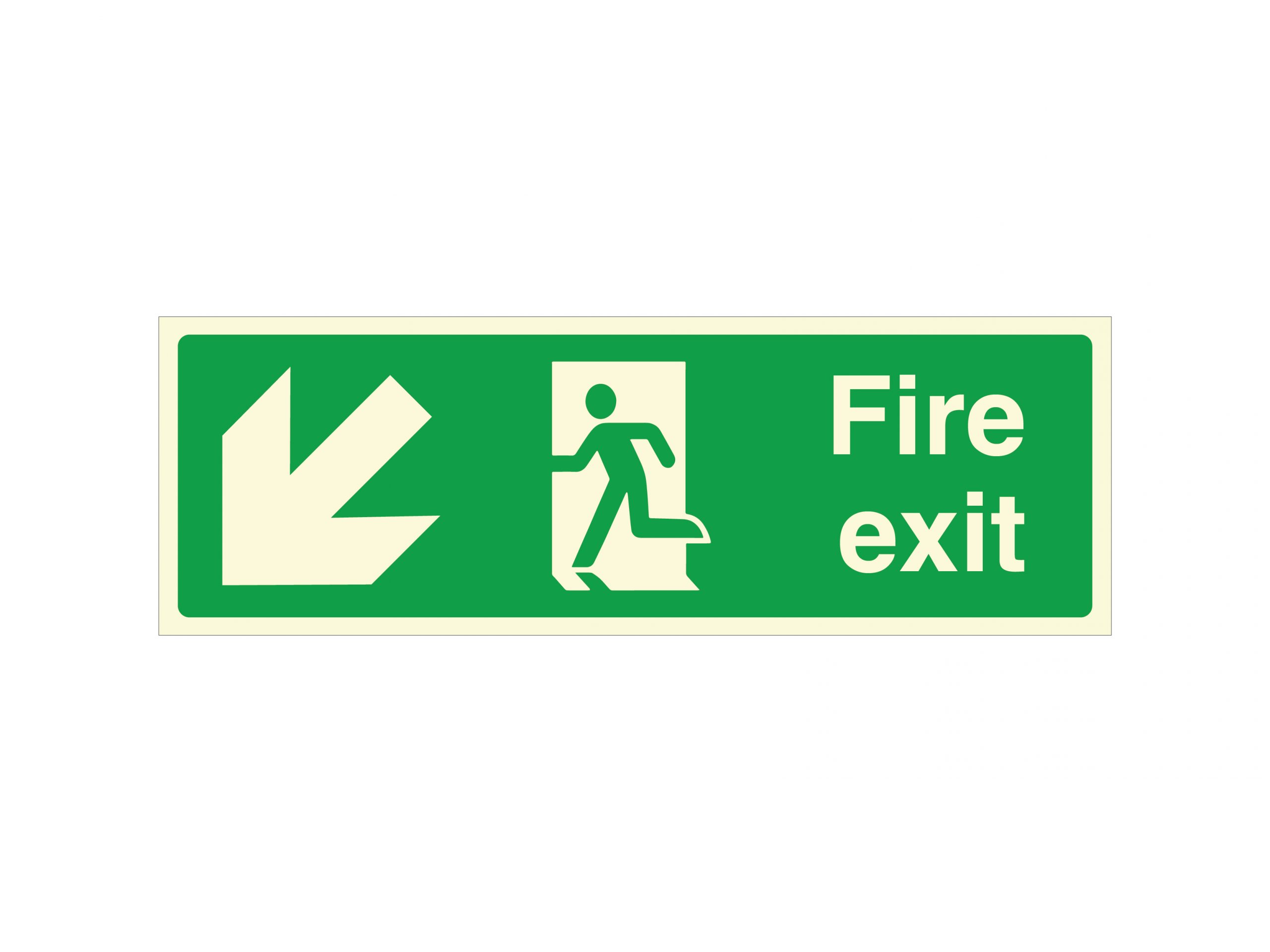 Draper Glow In The Dark 'Fire Exit Arrow Left' S