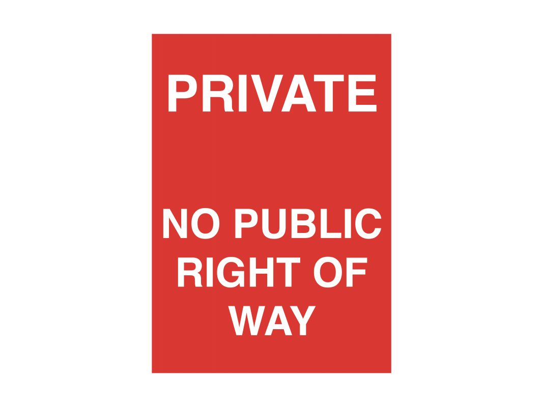 Quot;Private: No Public Right Of Way" Sign In An Empty Field In West Oxfordshire Image570042821