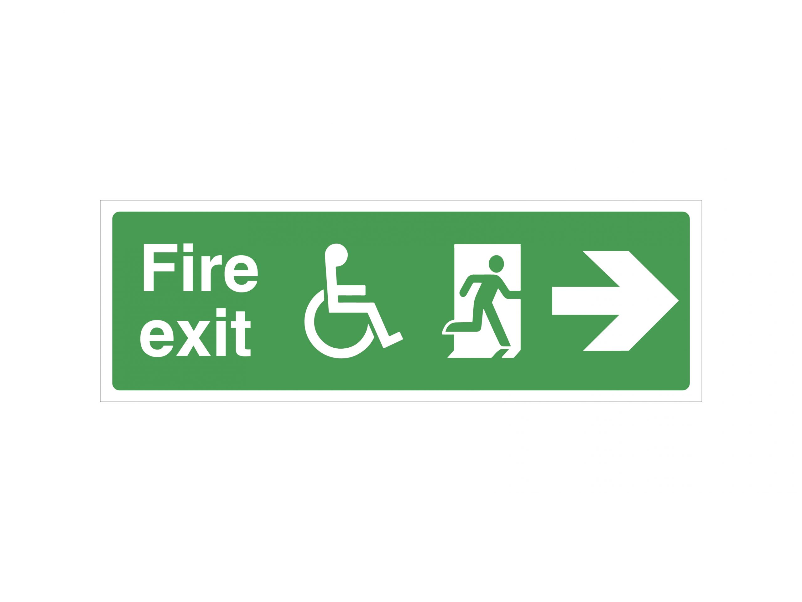 FIRE EXIT REFUGE SIGN RIGHT ARROW Fire Exit Refuge Sign Right Arrow - Image 1